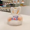 Pasador Creativo Hecho a Mano Colgante de Muñeco de Peluche de Conejo Llavero Muñeca Linda Colgante para Mochila de Estudiante Regalo
