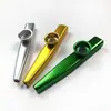 Flauta kazoo chapada en oro, instrumento de soplado con la boca, compañero para que los principiantes aprendan, simple, compacto y fácil de llevar, instrumento pequeño de acompañamiento