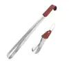 Capa de couro conjunto de calçadeiras de aço inoxidável calçadeira levantador de calçado 16cm,42cm fornecimento de fábrica