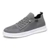 Zapatos de Malla Transfronterizos para Hombre Verano Nuevo Suela Suave Transpirable Tejido Fly Zapatilla Moda Tendencia Tobillo Zapatos Casuales para Hombre