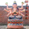 1m Estátua de Doom Yuanjun Doujin Minjun Resina Fibra de Vidro Estátua de Buda Adoração ao Templo 1,46m 1,8m