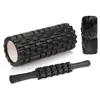 Columna de Yoga Clásica con Forma de Diente de Lobo de 33 cm, Set de Palo de Masaje de 6 Velocidades, Eje Hueco de Espuma, Eje para Pilates y Yoga