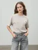 Camiseta de manga curta transfronteiriça, novo estilo de verão 2026 europeu e americano, moda feminina casual versátil para casa e deslocamento, camiseta de manga curta com gola redonda