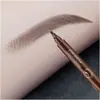 Lápiz de Cejas Salvaje con Raíces Transparentes, que No se Desvanece y de Larga Duración, Auténtico Artefacto de Cejas Líquido de Cuatro Puntas para Celebridades Femeninas Artificiales de Internet