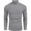 Amazon Suéter de Raya Texturizada para Hombre Otoño Invierno Cálido Transpirable Tejido de Punto Casual de Negocios Suéter de Lana de Cuello Alto