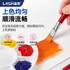 Venta al por mayor del fabricante Pinceles para pintura al óleo con mango rojo Pinceles para pintura al óleo con cerdas de nylon Pinceles para pintura gouache acrílico Pinceles planos Pinceles de madera