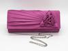 Bolso de Mano Explosivo de Novia de AliExpress Bolso de Noche de Flor Rosa Bolso de Banquete Bolso de Noche de Seda