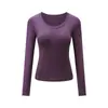 Camiseta branca feminina de manga longa, gola U, cor sólida, modelagem que afina a silhueta, nova coleção outono 2026, alta qualidade, leve, macia e elástica, top para usar por baixo