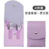 Set de Cuatro Piezas para Cortaúñas, Portátil para Uso en Dormitorio, Manicura Casera Simple y Limpiador de Oídos Set Completo de Herramientas con Almacenamiento, Borde Inclinado