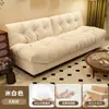 Sofá nube perezoso para sala de estar, apartamento pequeño, sofá de línea recta, sofá de tela para apartamento de alquiler, sofá simple para dormitorio
