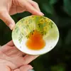 Taza de té pequeña de margarita de verano hecha en fábrica, juego de té de cerámica, taza de maestro para uso doméstico, taza de la fortuna pintada a mano, taza exquisita de alta gama para degustación de té