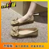 Zapatos de vestir mocasines de suela blanda, punta cuadrada poco profunda, con pajarita, para comercio exterior transfronterizo, zapatos planos, nuevos mocasines slip-on de suela blanda para primavera-verano