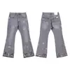 Al por mayor transfronterizo Galería Dept nuevos pantalones vaqueros microcosidos de empalme pintados a mano con costuras de tinta lavada, combinables para hombre