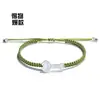 Pulseira Masculina Prata Estilo Chinês Ruyi Pulseira Trançada de Casal para Mulheres Presente do Ano do Zodíaco Vermelho para Melhor Amigo