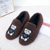 2026 Nuevos Zapatos Peludos para Mujer Otoño e Invierno Mocasines de Oso de Moda Versátiles Zapatos Planos de Algodón Felpa Pantuflas de Algodón para Estudiante