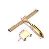 Limpiacristales dorado perforado de acero inoxidable limpiador de ventanas doméstico herramienta de limpieza de silicona cepillo para vidrio raspador de baño