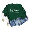 Sudadera Casual de Manga Larga con Cuello Redondo y Estampado de Letras 'Boy Mama from Son up' para Exportación de Comercio Exterior