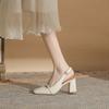 Fecha Primavera y Verano Nueva Falda Diaria Sandalias Estilo con Piernas de Hada Mostrando Piernas Más Largas y Tacones Altos Suaves