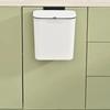 Bote de Basura Doméstico Inodoro Cocina Montado en la Pared Cesto de Basura con Tapa Caja de Almacenamiento Colgante de Oficina de Aspecto Elegante