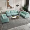 Sofá estilo nórdico, adequado para apartamentos pequenos, feito com tecido tecnológico, ideal para salas de estar, lojas de roupas, imóveis para aluguel e apartamentos modernos; um sofá minimalista e luxuoso de três lugares