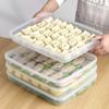 Caja para Dumplings Cocina Refrigerador Crisper Multicapa Caja de Almacenamiento para Dumplings Congelados Rápidamente Bandeja Doméstica Caja para Huevos Vela para Dumplings