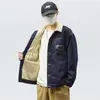 Chaqueta de mezclilla para hombre color original de mezclilla, nuevo modelo otoño 2026, forrada de polar, engrosada, corte holgado, ropa de trabajo casual, chaqueta de marca moderna