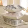 Fabricante de fundas de almohada de felpa rizada, fundas de almohada de pelo de conejo de colores, serie de colores dopamina, fundas de almohada de otoño e invierno al por mayor