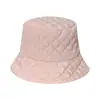 Sombrero de Cuenca Acolchado de Plumas Cruzado de Amazon Estilo Británico Simple Cuadros Tablero de Ajedrez Sombrero de Pescador para Mujer Otoño e Invierno