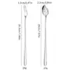 Cuchara y Tenedor Mezcladores de Acero Inoxidable 304, Cuchara y Tenedor Creativos para el Hogar con Forma de Hoja Juego de 2 Piezas, Tenedor de Postre con Mango Largo, Cuchara Mezcladora para Café