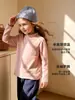 Ropa Infantil Amila 26 Invierno Nuevo Estilo Camisa Térmica de Forro Polar de Cuello Medio Alto de Una Pieza para Niñas Top Cálido Antibacteriano Infantil