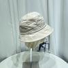 Sombrero de pescador de algodón lavado simple estilo japonés para mujer primavera y verano liso casual combinable frente largo atrás corto sombrero de cuenca protección solar sombrero para el sol