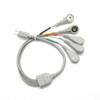 Fio Eletrodo ECG Personalizado Micro USB 5P Macho para Fivela de Encaixe 3.5/4.0 Uma para Cinco Eletrodos