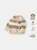 Tejido de Punto Rayado para Niños 2026 Nueva Colección Primavera y Otoño Suéter Suave para Bebé Apto para la Piel para Niños y Niñas Lindo Suéter con Cabeza de Conejo