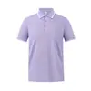 Camiseta tipo polo de verano de manga corta, 230g, 60 piezas, tacto frío, amoníaco líquido, diseño de ojo grande, doble capa, algodón de fibra larga, intercolor, con bordado