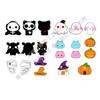 Micro-paisaje carnoso pequeños adornos nueva lámpara de calabaza linda fantasma vampiro llavero creativo adornos de Halloween