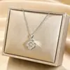 Novo produto transfronteiriço: Colar de corrente para clavícula em aço titânio, elegante e versátil, com microincrustação de diamantes, de luxo leve, acessório de joia que não desbota