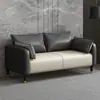Sofá Pequeño para Apartamento Pequeño de Tejido Técnico Estilo Italiano Sin Lavado, Sofá de Cuero Sencillo para Sala de Estar de Alquiler, Sofá Pequeño de Dos y Tres Plazas