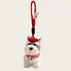 Lindo Cachorro Peluche Girly Schnauzer Colgante para Bolso Muñeco Colgante Muñeca Llavero Muñeca Regalo de Cumpleaños Original
