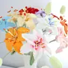 Venta Caliente Transfronteriza Rama de Flor de Lirio Tejida a Crochet Hecha a Mano Lana Tejido Flor Artificial Decoración del Hogar Regalo Venta al por Mayor