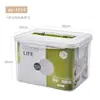 Lonchera rectangular de plástico de grado alimenticio, apta para microondas, portátil, adecuada para llevar snacks y frutas sobre la marcha