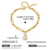 Jieding Pulsera de Acero Inoxidable Zirconia Europea y Americana con Cuentas Joyería de Lujo Ligero de Nicho Joyería de Acero de Titanio que No se Desvanece Venta al por Mayor Transfronteriza