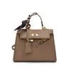 Bolsa Nueva Estilo 2025 Senmeng Texturizada Patrón Lichi Hombro Cuadrada Pequeña Bolsa de Mujer Verano Portátil Bolso Kelly Bolso Mensajero