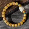 Cuentas de Palosanto de Corte Recto para Manualidades Pulsera de Cuentas Budistas Círculo Único Despertar del León Cuentas de Madera Cuentas de Rosario para Hombres y Mujeres