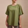 Camiseta de Malla Transparente de Cinco Cuartos Fanhe New para Mujer, Ropa Deportiva para Yoga y Fitness, Top Casual para Exteriores para Correr de Manga Corta