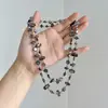 Acessórios Personalizados com Pedras Naturais Coloridas Colar Estilo Étnico Boho Corrente de Suéter Versátil da Moda para Mulheres