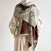 Xale Vertical Texturizado Vintage Outono 2026 para Mulheres, Cachecol Jacquard de Planta, Espessado e Quente, Aquecedor de Pescoço Externo