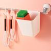 Cesta de armazenamento suspensa pequena para cozinha e banheiro Mini Pure White Plastic Card Cesta suspensa Caixa de armazenamento pequena para Sundries