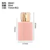 Frascos de Perfume Aveludados em Estoque, Frascos Pequenos de Vidro Transparentes, Processamento Personalizado, Frascos com Spray de 50ml, Frascos Vazios, Tampas de Perfume Aveludadas