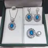 Venta al por mayor de perlas de Zhuji Dropshipping Conjunto de perlas de agua dulce naturales para mujer, Accesorios de joyería de perlas turquesa azul vintage de lujo ligero