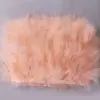 Fita de tecido com penas DIY, tira de tecido de renda com penas de peru coloridas, ornamentos de veludo vascular, acessórios, acessórios para vestuário de pena de avestruz, 1 metro